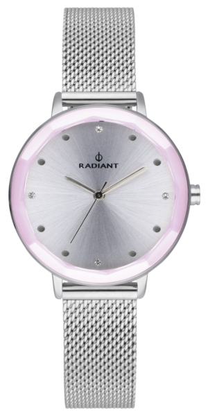 RADIANT KATRINE 34MM PINK DIAL SILVER SS MESH RA467605