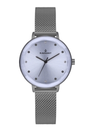 WATCH RADIANT KATRINE 34MM LILAC DIAL GUN SS MESH RA467606