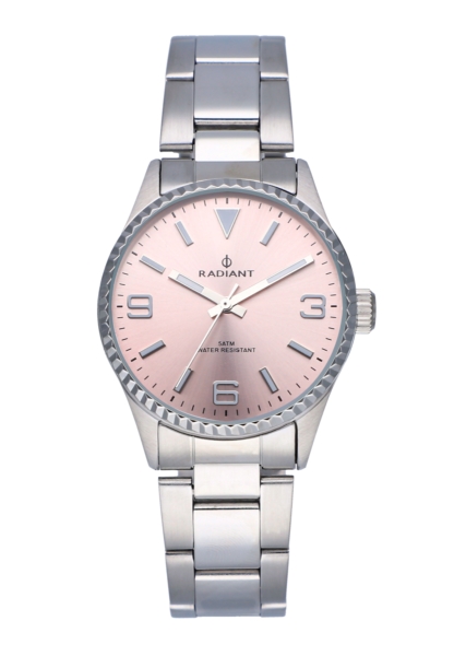 RADIANT MULAN ALL SS 30MM PINK DIAL SILVER BAND RA537203