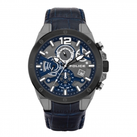 WATCH POLICE SAIHO MULTI BLUE DIAL BLUE STRAP PL.15711JSUB-03