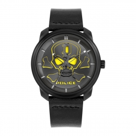 WATCH POLICE BLEDER 3H BLACK DIAL BLACK STRAP PL.15714JSB-02