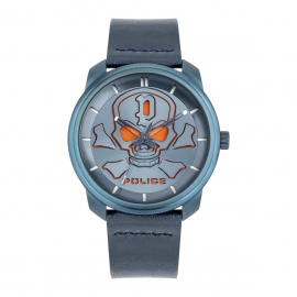 WATCH POLICE BLEDER 3H BLUE DIAL BLUE STRAP PL.15714JSBL-03