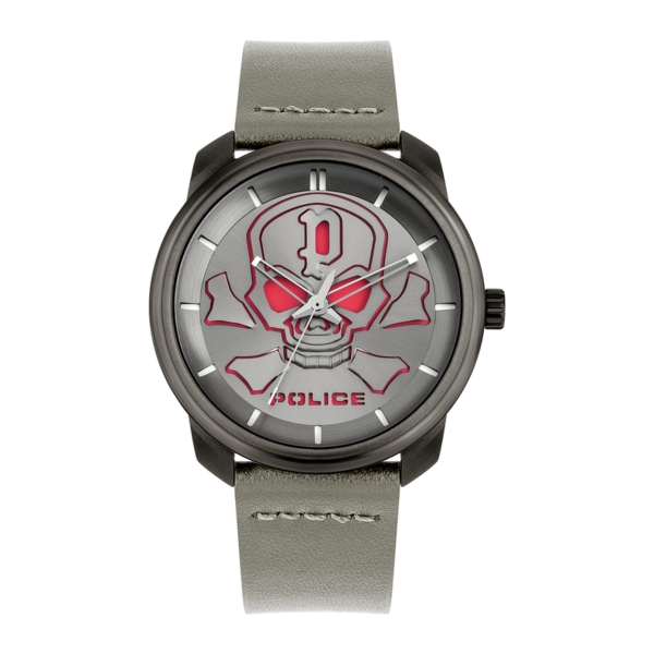 POLICE BLEDER 3H GUN DIAL GREY STRAP PL.15714JSU-61