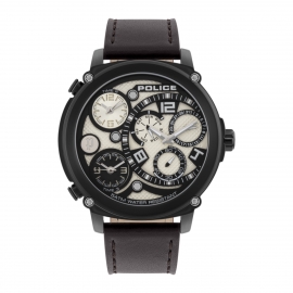 WATCH POLICE TITAN MULTI BEIGE DIAL BROWN STRAP PL.15659JSB-14