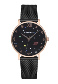 WATCH RADIANT MILKY WAY 36MM BLACK DIAL IPBLACK MESH RA545204