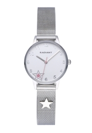 WATCH RADIANT ICON 28MM WHITE STAR DIAL SS MESH RA555602