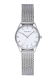 RADIANT RAINBOW STONES 28MM WHITE DIAL SS MESH RA556601