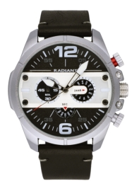 WATCH RADIANT SPEEDY 50MM BLACK DIAL BLACK LEATHER STR RA550701
