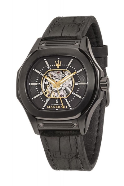 MASERATI FUORICLASSE 42MM AUTO SCHELET BLK DIAL B R8821116008