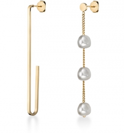 WATCH ROSEFIELD JEWELRY ASYMMETRIC BAR AND LIQUID PEARL EARRINGS JALPEG-J182