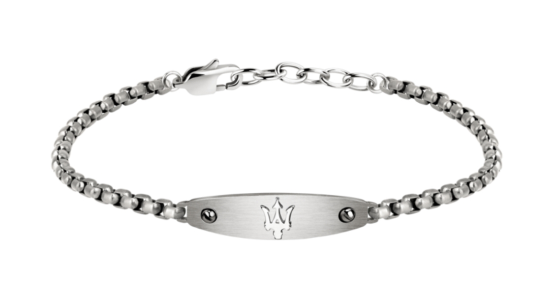 MASERATI BRACELET SS WITH IP D.GUN SCREW JM320AST02