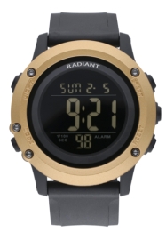 WATCH RADIANT TINU 51MM BLACK DIAL GOLD RING BLACK SIL RA562602