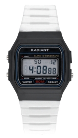 WATCH RADIANT OSIAC 35MM BLACK CASE WHITE SILICONE STR RA561605