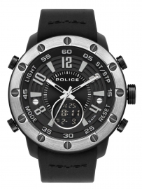 WATCH POLICE BATUR ANADIGI BLACK DIAL & SILICONE STRA PL.16015JPBS-02P