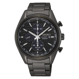 WATCH SEIKO MACCHINA SPORTIVA CRONO SOLAR IP NEGRO SSC773P1