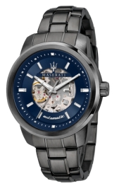 WATCH MASERATI SUCCESSO 44MM AUTO BLUE DIAL BR IP GUN R8823121001