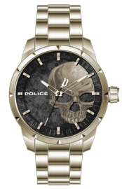 WATCH POLICE NEIST 3H 46MM BLACK DIAL LIGHT GOLD SS PL.15715JSG-78M