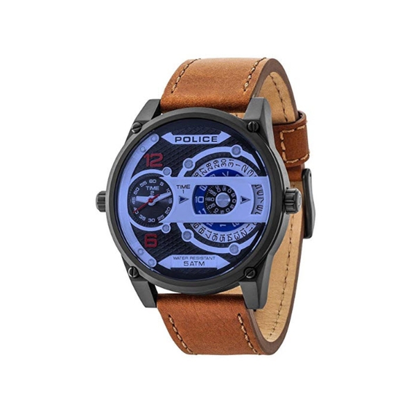 POLICE D-JAY 3H BLACK DIAL CAMEL PL.14835JSB-02