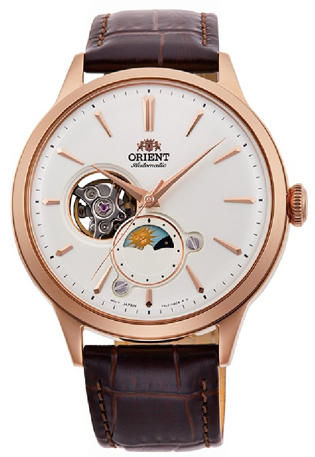 Orient bambino open heart on sale rose gold
