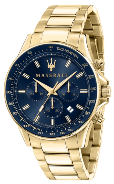 MASERATI SFIDA 44MM CHR BLUE DIAL BR YG R8873640008