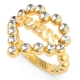 GUESS CRYSTALS HEART RING YG UBR70026-52