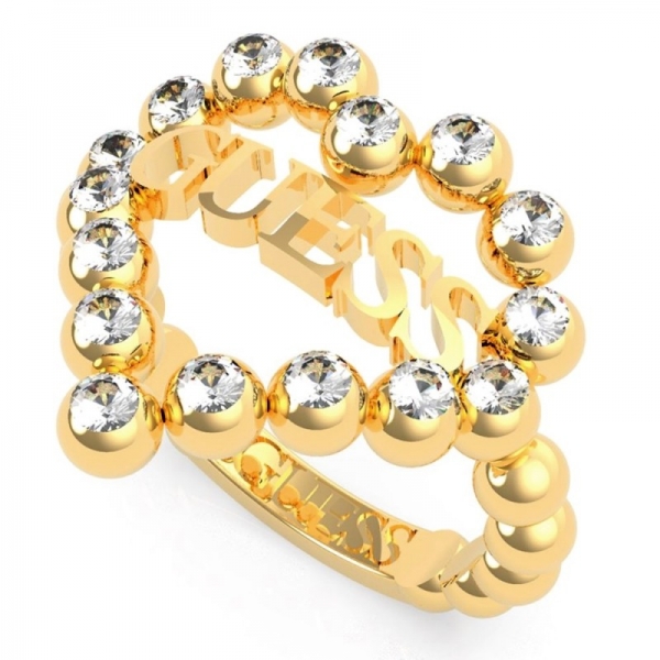 GUESS CRYSTALS HEART RING YG UBR70026-52