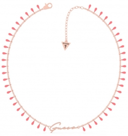 WATCH GUESS 16-18" CORAL ENAMEL LOGO RG UBN70088