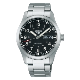 WATCH SEIKO 5 SPORTS FIELD MILITARY SPORTS NEGRO SRPG27K1