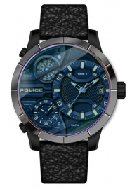 WATCH POLICE BUSHMASTER 3H DATE BLUE DIAL / BLACK L PEWJB2110640