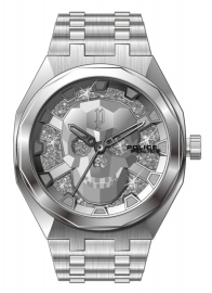 WATCH POLICE KEDIRI 3H SILVER DIAL / SS BRACELET PEWJG2110702