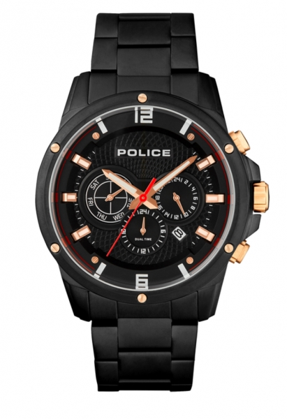 POLICE SHANDON 47MM MULT BLACK DIAL IP BLACK BR R1453311001