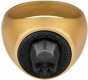 POLICE JEWELS JUNEAU RING GOLD & BLACK SKULL SIZE 10 PJ.26579RSG-04-62