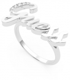 WATCH GUESS SCRIPT CRYSTALS RING RH UBR70019-54