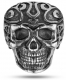 POLICE JEWELS TRIBAL EDGE RING SKULL SILVER T.24 PEAGF2120202