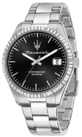 WATCH MASERATI COMPETIZIONE 43MM 3H BLACK DIAL BR SS R8853100028