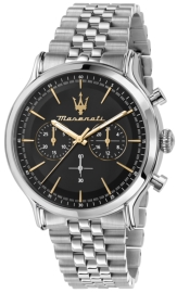 WATCH MASERATI EPOCA 42MM CHR BLACK DIAL BR SS R8873618017