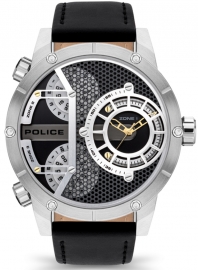 WATCH POLICE VIBE 2H,3H BLACK DIAL / BLACK LEATHER PEWJA2118101