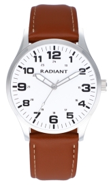 WATCH HENNIKER 42MM WHITE DIAL BROWN STRAP