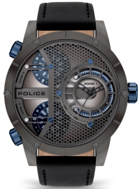 WATCH POLICE VIBE 2H,3H GUN DIAL / CHARCOAL LEATHER PEWJA2118102