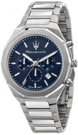 WATCH MASERATI STILE 45MM CHR BLUE DIAL BR SS R8873642006