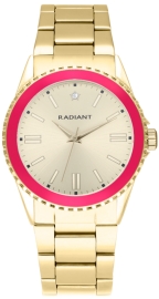 WATCH RADIANT FROST 38MM PINK BEZEL IPG DIAL & BRAZ RA592206