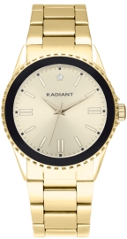 WATCH RADIANT FROST 38MM BLACK BEZEL IPG DIAL & BRAZ RA592204