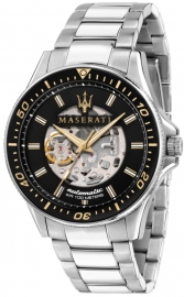 WATCH MASERATI SFIDA 44MM AUTO BLACK DIAL BR SS R8823140002