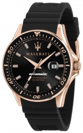 WATCH MASERATI SFIDA 44MM AUTO BLK DIAL BLK SILICON ST R8821140001