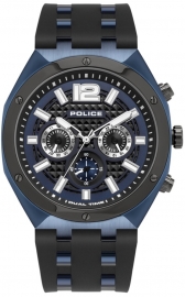 WATCH POLICE KEDIRI DUAL TIME BLUE DIAL & SILICONE ST PL.15995JSBLU-03P