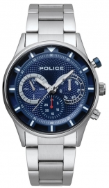 WATCH POLICE DRIVER MULTI BLUE DIAL SILVER SS BAND PL.14383JS-03M