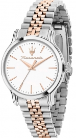 WATCH MASERATI EPOCA 34MM 3H W/SILVER DIAL BR SS+RG R8853118520