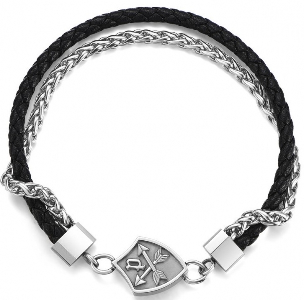 HERITAGE CREST BRACELET BLACK L 170MM