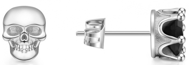 WATCH ICONIC EARRINGS BLACK GLASS