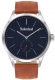LAMPREY BLUE DIAL BROWN LEATHER